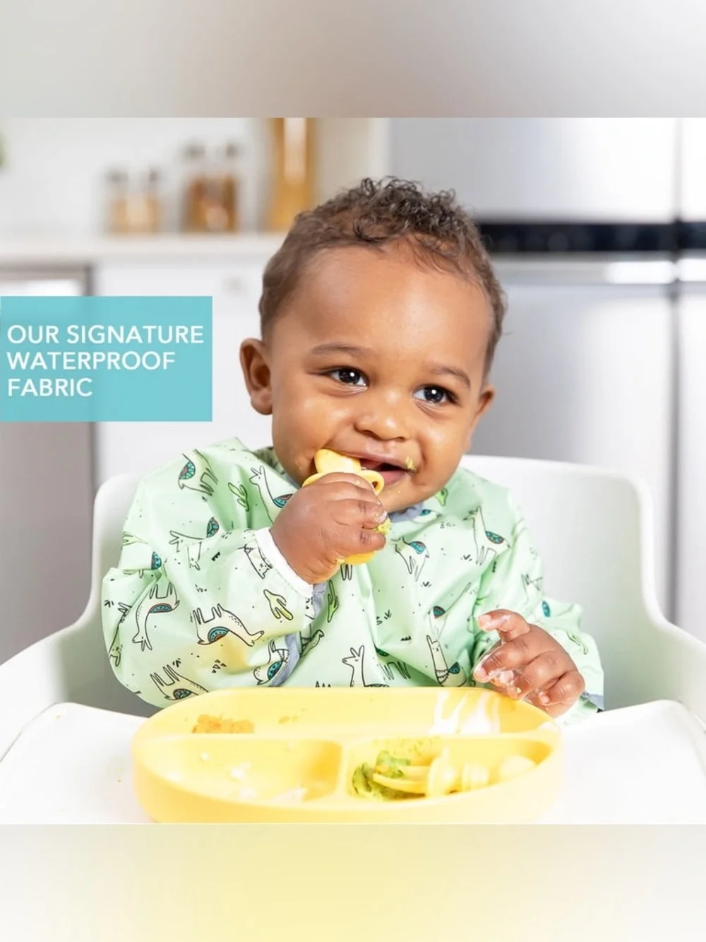Bumkins Waterproof Sleeved Bibs Bundle of 2 Machine Washable 6-24 months